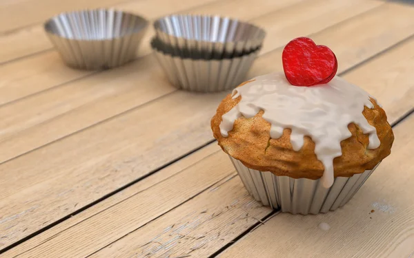Muffin di San Valentino — Foto Stock