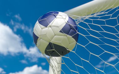 İskoçya ve futbol topu kalede net bayrağı