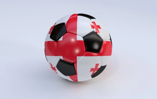 Soccer ball with flag of Georgia — Stock Photo, Image