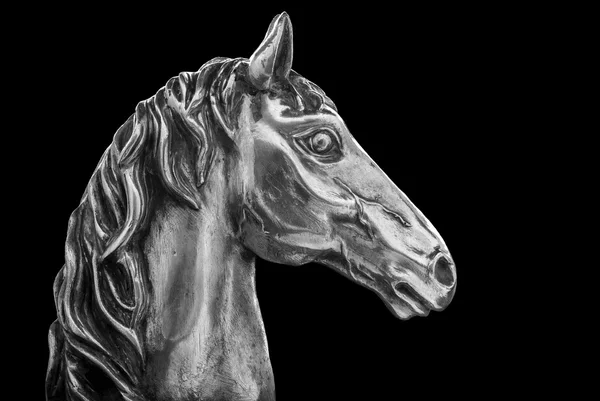 Stříbrný kůň hlavu — Stock fotografie