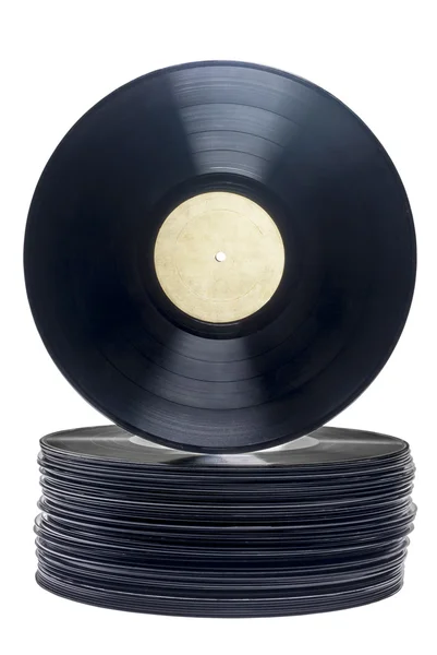 Stapel retro vinyl lang speelt records — Stockfoto