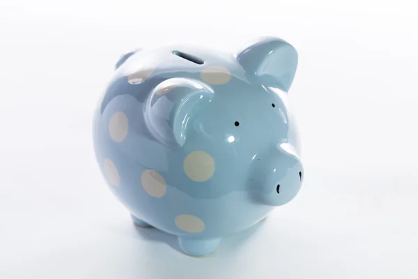 Schattig piggy bank op wit — Stockfoto