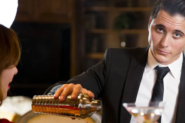 Young People at a Vintage Style Cocktail Party — Stock Photo, Image