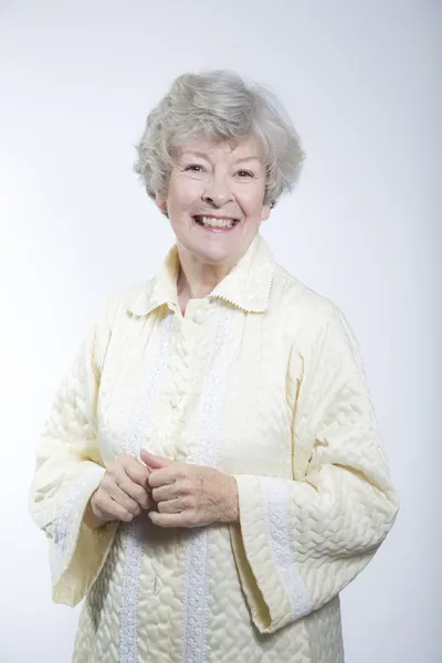 Boldog idős asszony — Stock Fotó