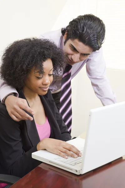 Young Man and Woman at Work — Stock Photo, Image