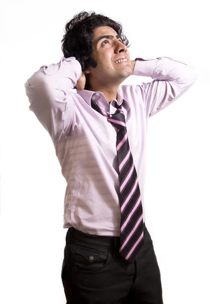 Young Man Stressed Out at Work — Stock Photo, Image