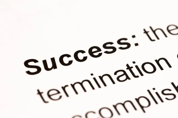 "Success" Definition — Stock Photo, Image