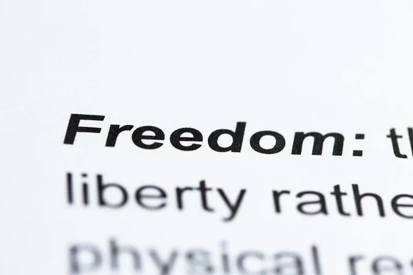 "Liberdade "Definição — Fotografia de Stock