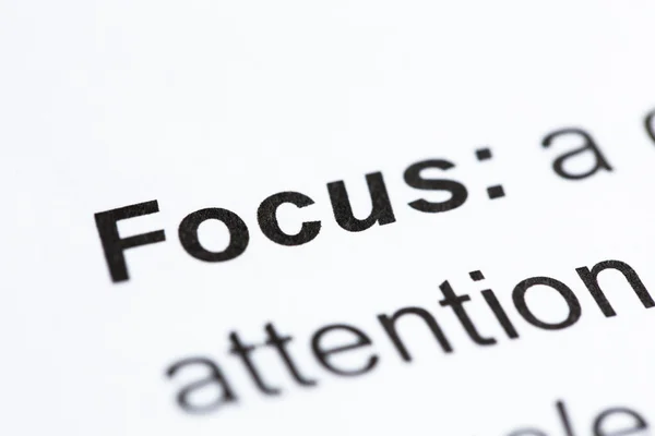 "Focus" Definition — Stock Photo, Image