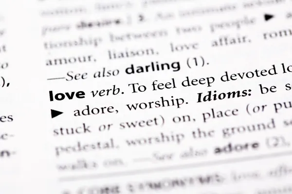 "Love" Definition — Stock Photo, Image