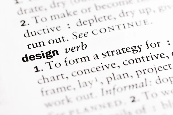 Definição de Dicionário de "Design" (verbo ) — Fotografia de Stock