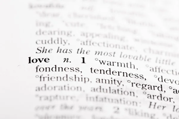 "爱的字典定义" — 图库照片