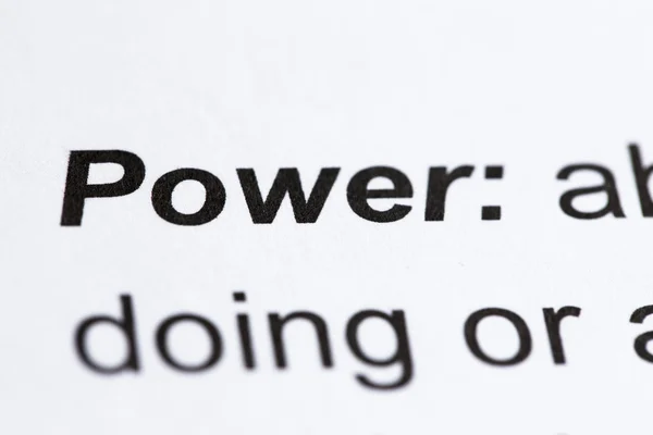 "Poder "Definição Imagem De Stock