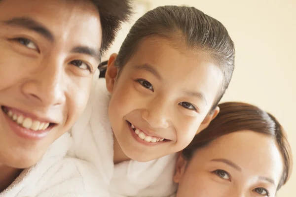 Happy Family in Bed — Stock Photo, Image