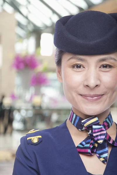 Portrait of air stewardess — Stock Photo, Image