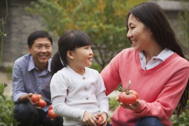 mutlu bir aile Bahçe