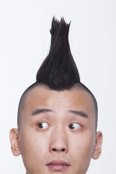 Well-dressed young man with Mohawk portrait — Stock Photo, Image