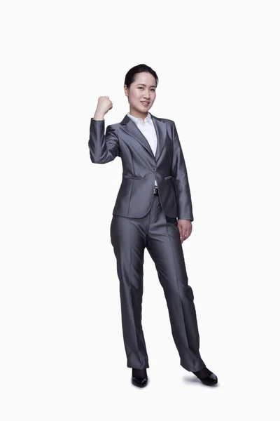 Businesswoman showing her strength — Stock Photo, Image