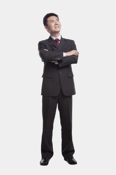 Businessman Looking Up — Stock Photo, Image