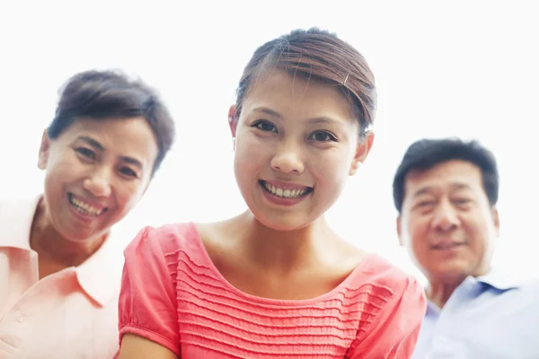Daughter with her parents — Stock Photo, Image
