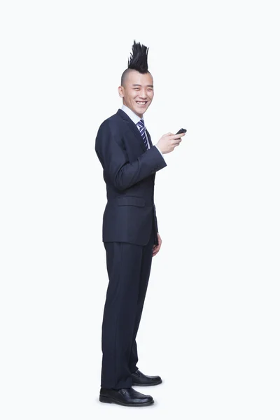 Well-dressed young man with Mohawk portrait — Stock Photo, Image