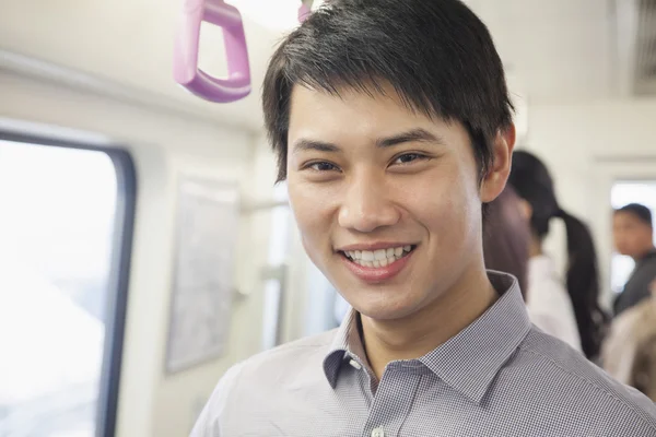 Man i tunnelbanan — Stockfoto