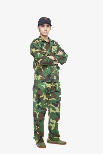 Porträt von Solider, China — Stockfoto