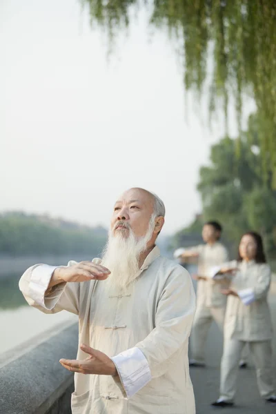 Chinese Practicing Tai Ji — Stock Photo, Image