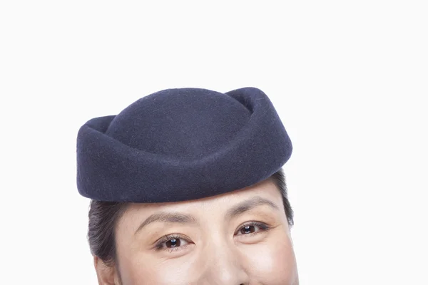 Headshot stewardessa powietrza — Zdjęcie stockowe