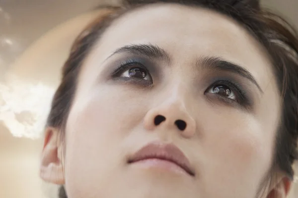 Woman with Smoky Eyes Close-Up — Stock Photo, Image