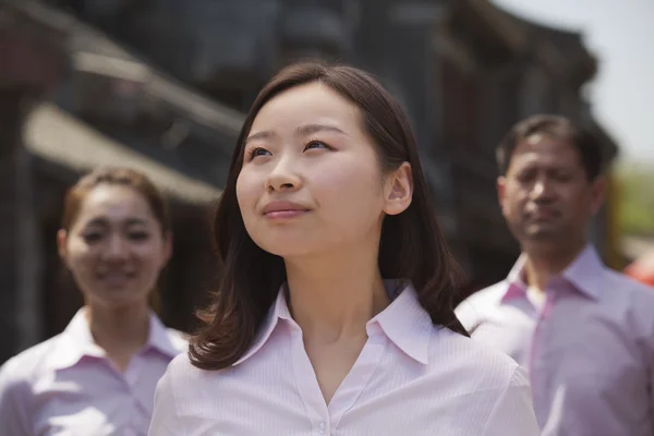 Gente bien vestida en Beijing — Foto de Stock