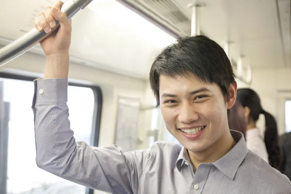 Man in Metro — Stockfoto