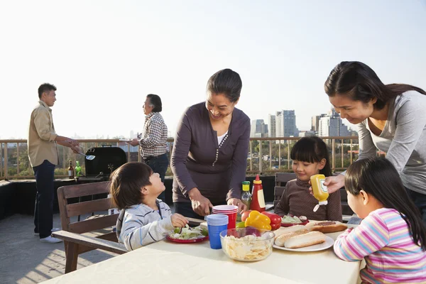 Family barbeque party — Stock Photo, Image