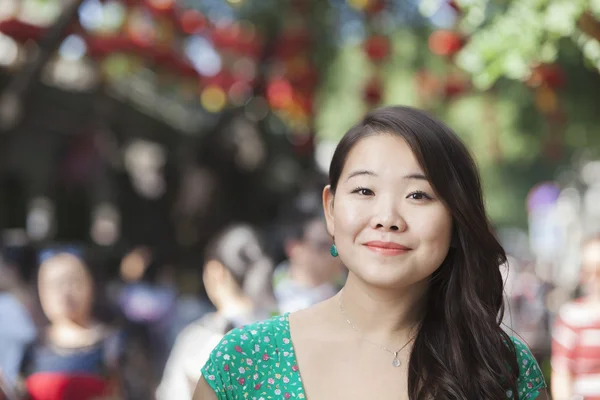 Mujer en Nanluoguxiang — Foto de Stock