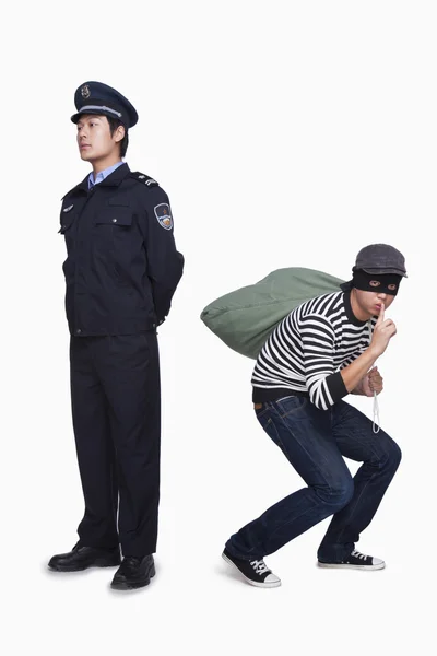 Police and thieve — Stock Photo, Image