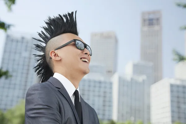 Well-dressed young man with Mohawk — Stock Photo, Image