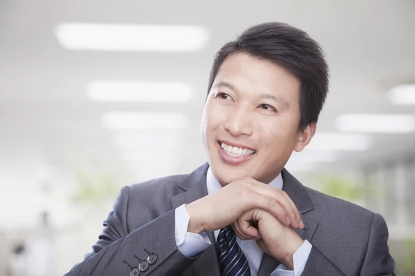 Man with Hands Clasped — Stock Photo, Image