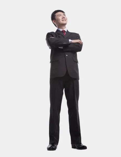 Businessman Looking Up — Stock Photo, Image