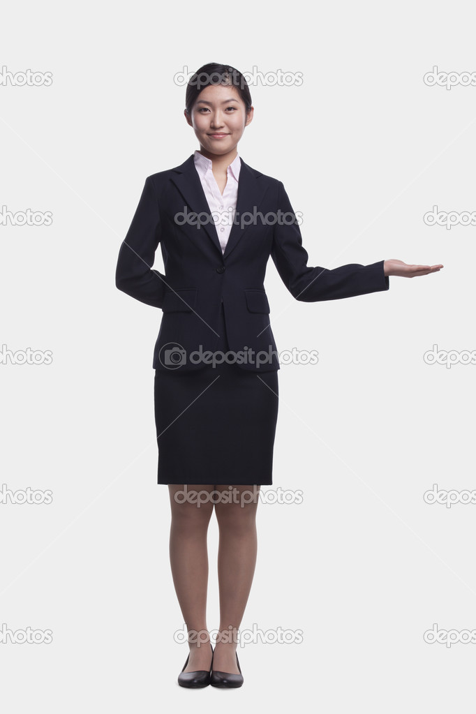 Businesswoman With Hand Out