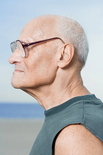 Profile of senior man — Stock Photo, Image