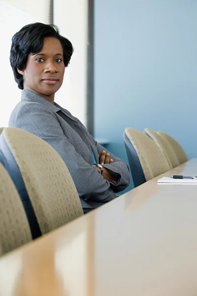 Businesswoman in boardroom — Stock Photo, Image