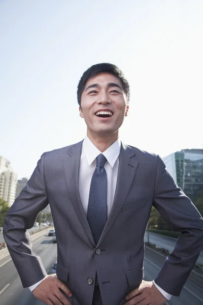 Businessman Laughing — Stock Photo, Image