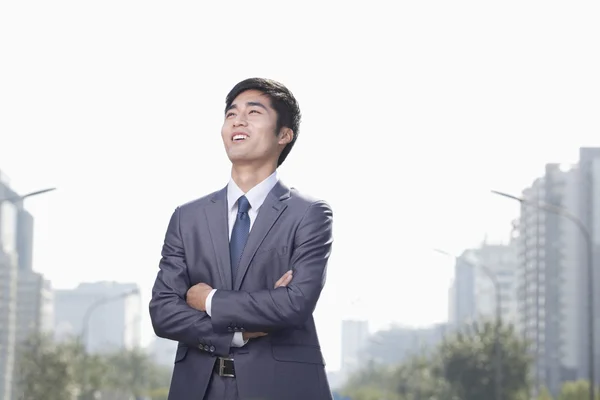 Businessman Looking Away — Stock Photo, Image