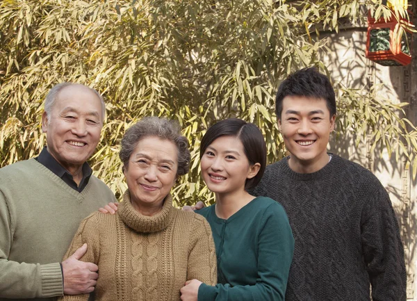 Portrait in front of Bamboo — Stock Photo, Image