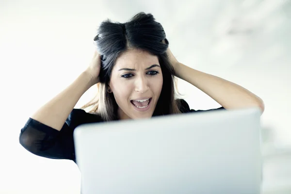 Frustrated young businesswoman — Stock Photo, Image