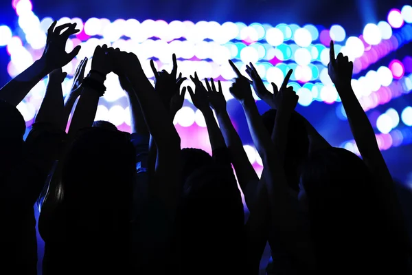 Público viendo un espectáculo de rock — Foto de Stock