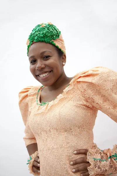 Woman in traditional clothing from the Caribbean — Stock Photo, Image