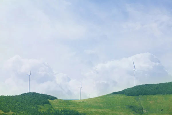 Green, landscape with clouds — Stock Photo, Image