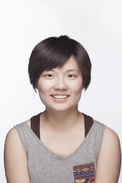 Young woman with short hair — Stock Photo, Image