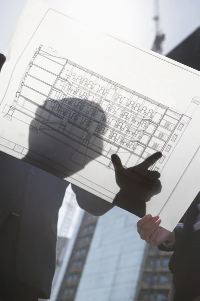 Architects on construction site — Stock Photo, Image